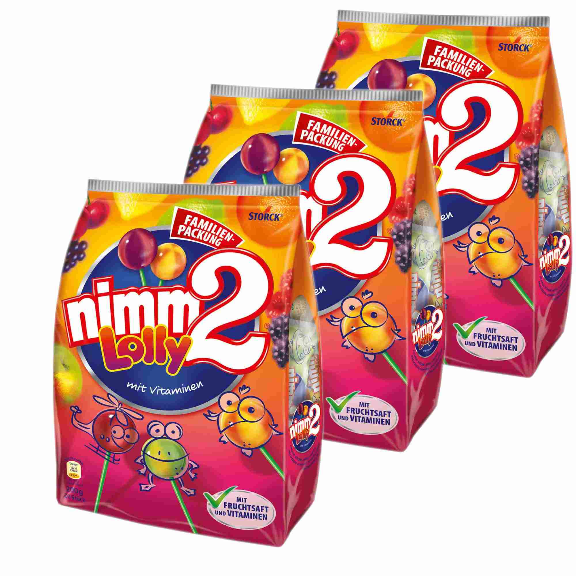 Lizaki lizak owocowe Nimm2 Storck mix 600g 60szt z Niemiec
