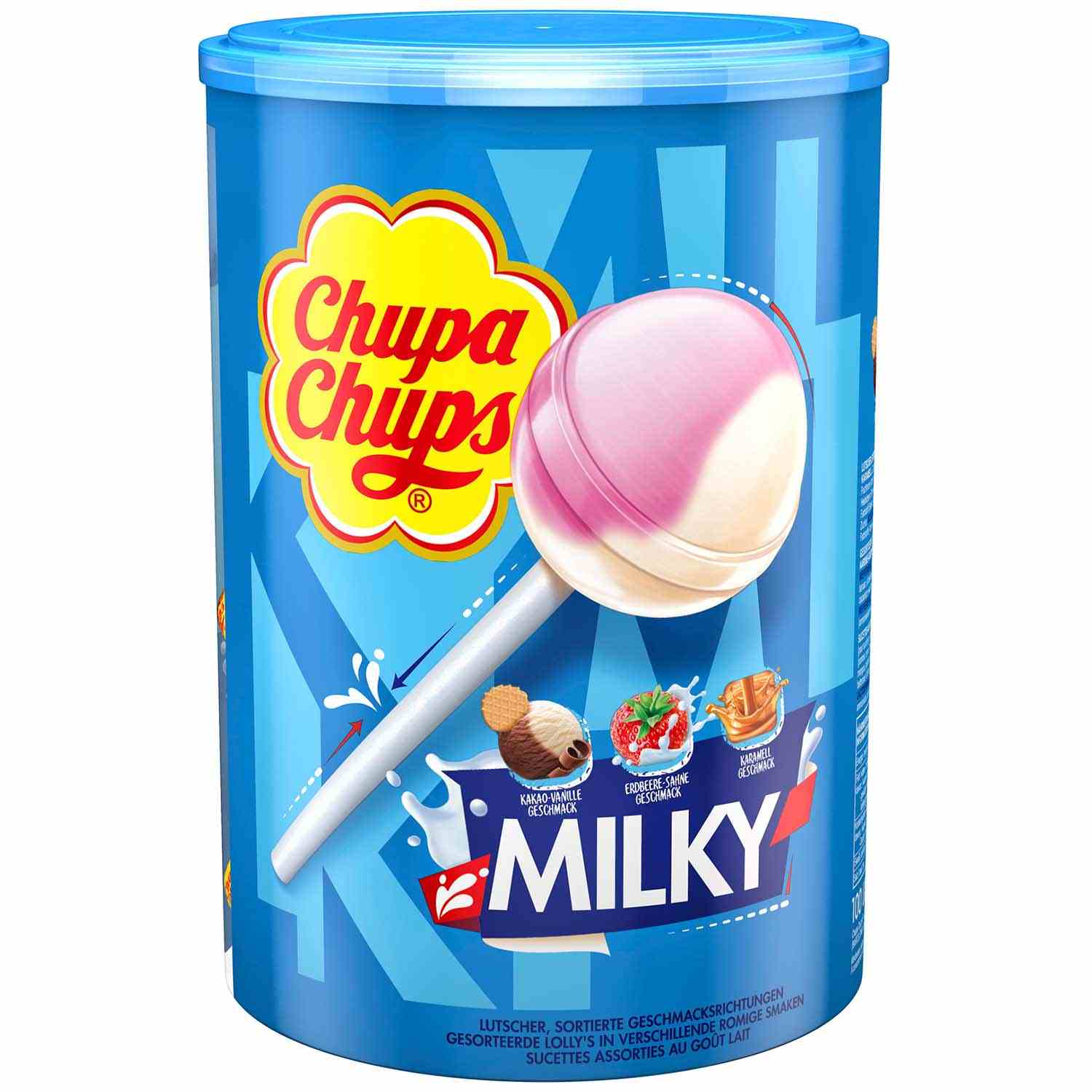 Mleczne lizaki Chupa Chups milky tuba 100 szt