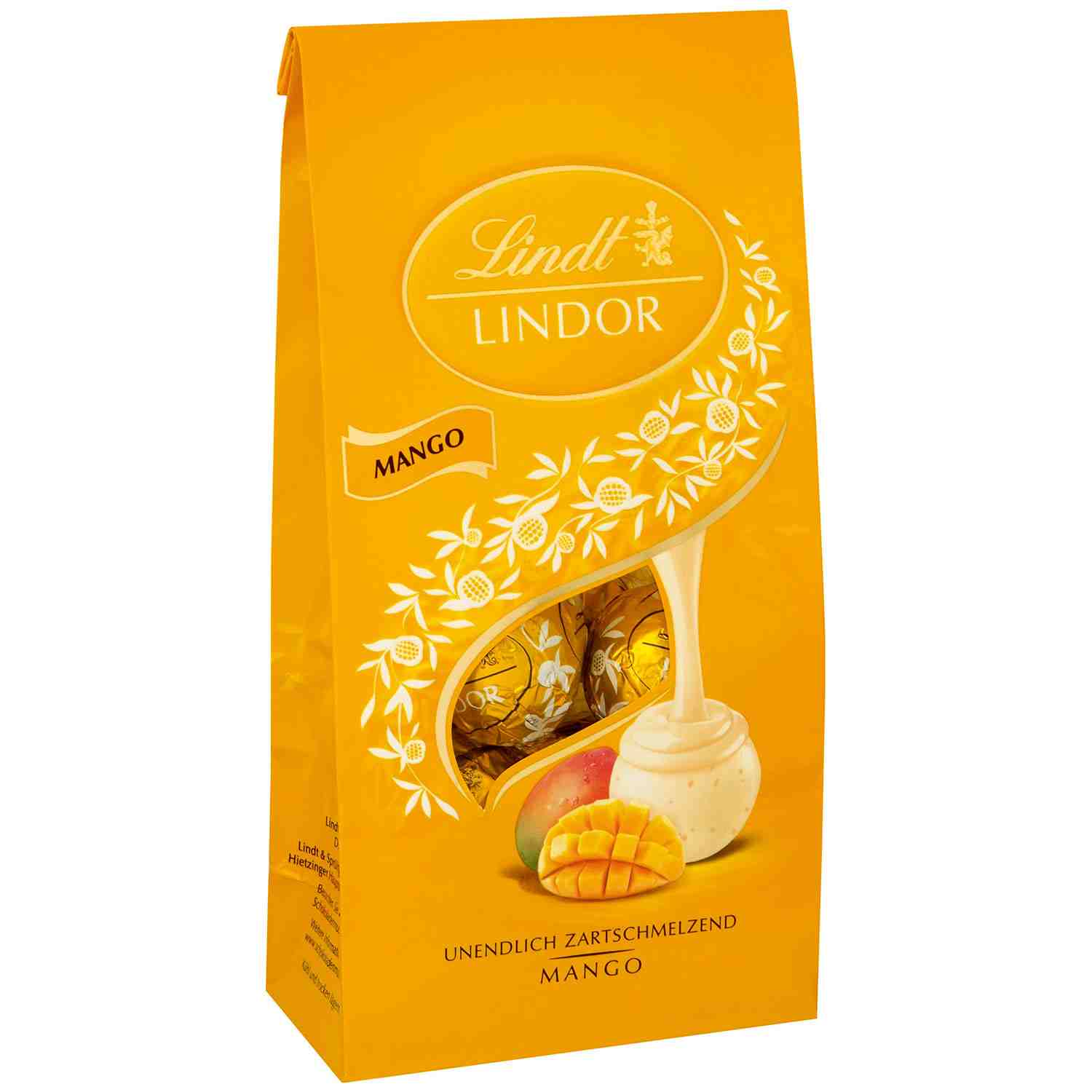 Czekoladki pralinki Lindt Lindor Mango 137g z Niemiec