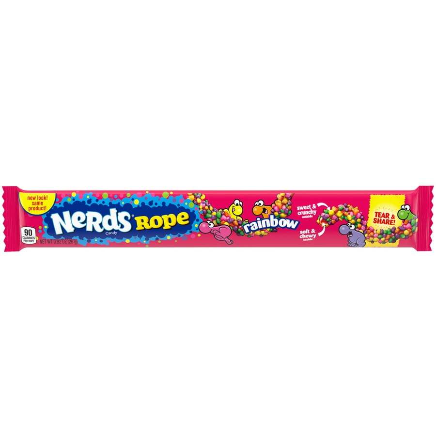 Cukierki żelki Wonka Nerds Rope Rainbow 26g z USA