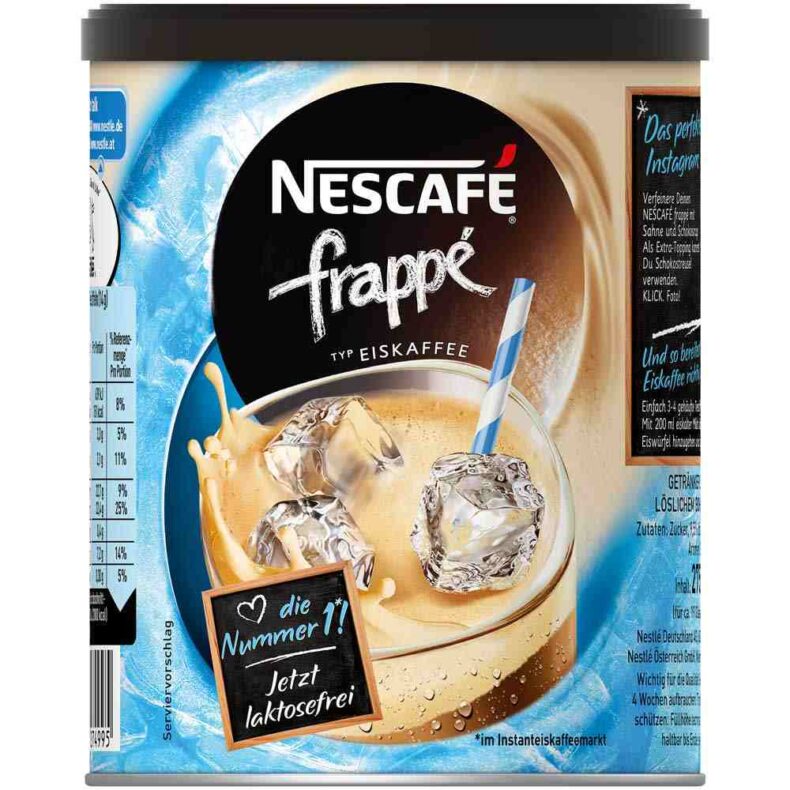 Mrożona kawa rozpuszczalna Nescafe Frappe 275g z Niemiec