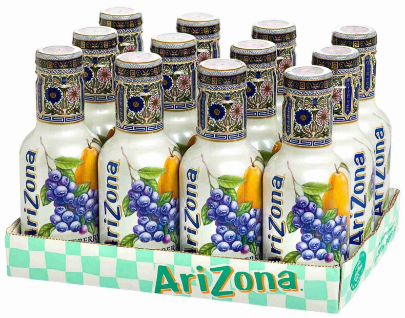 Biała herbata Arizona Blueberry o smaku jagód 450ml x 12 szt