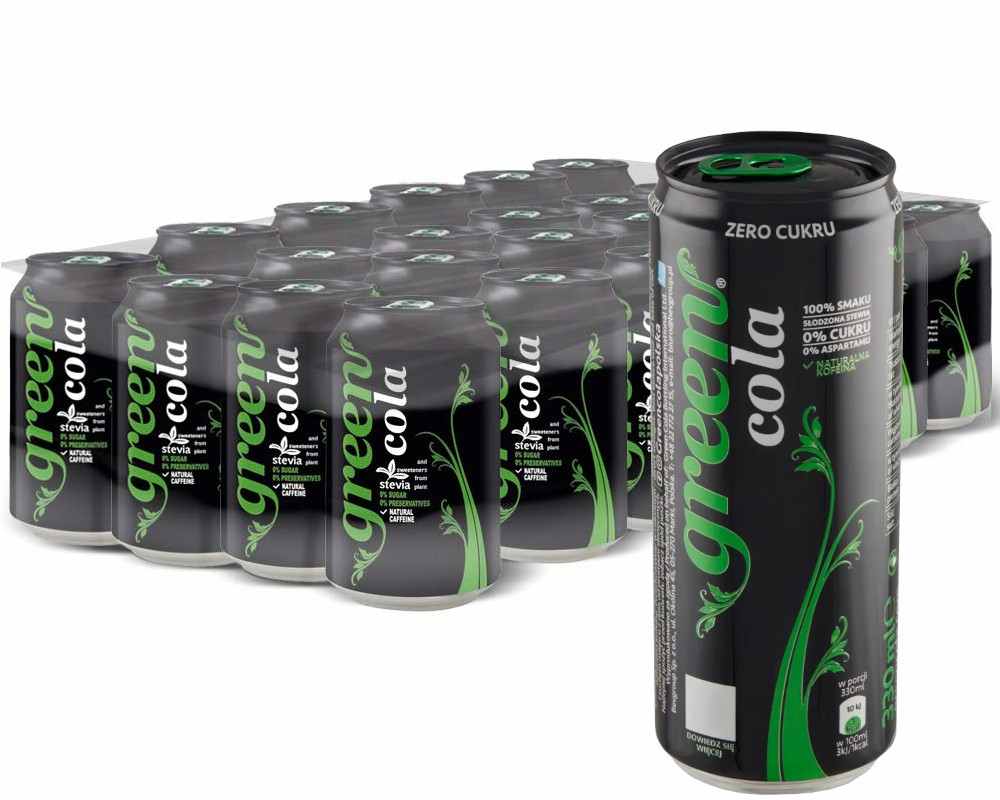 Naturalna Green Cola bez cukru 330ml x 24 szt