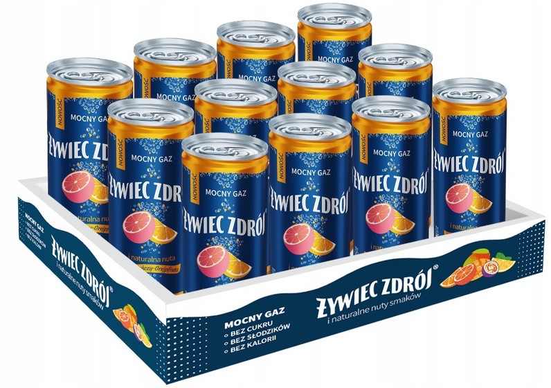 Woda Żywiec Zdrój mocny gaz pomarańcza grejpfrut 330ml x 12 szt