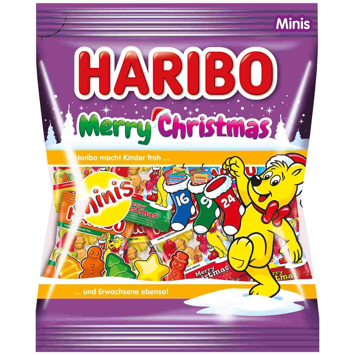 Mini żelki Świąteczne Haribo Mikołaj 21szt 250g z Niemiec