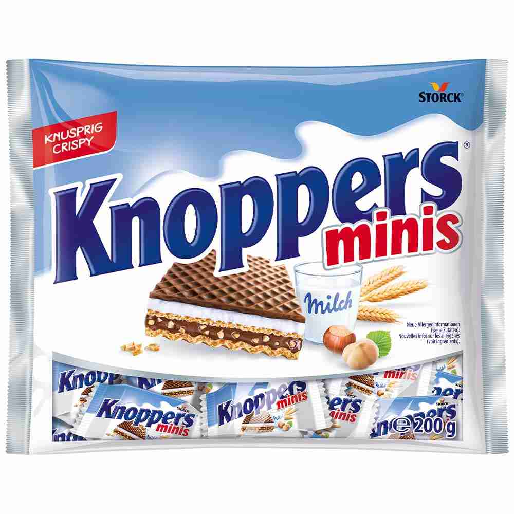 Mini ciastka Knoppers Minis 200g z Niemiec