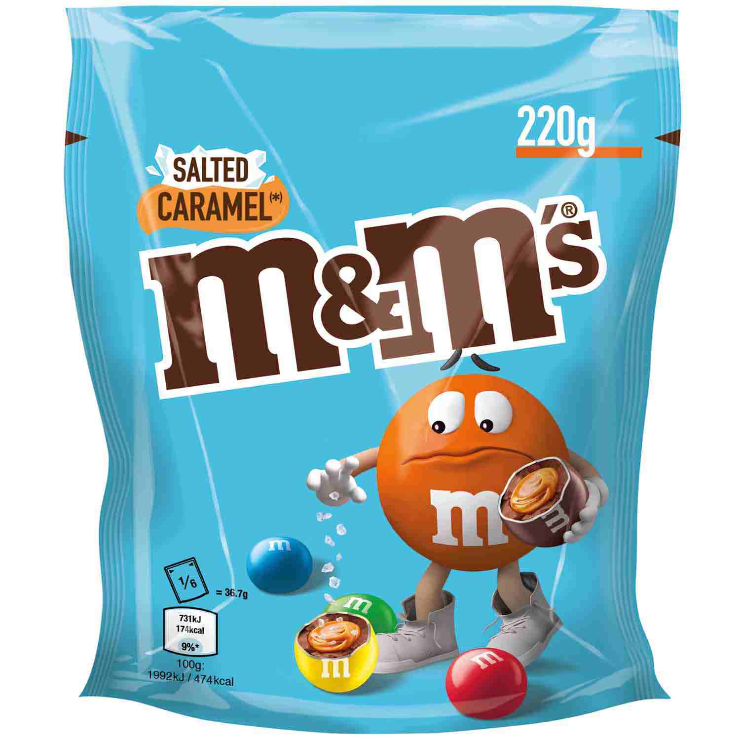 Cukierki draże słony karmel M&M's salted caramel 220g z Niemiec