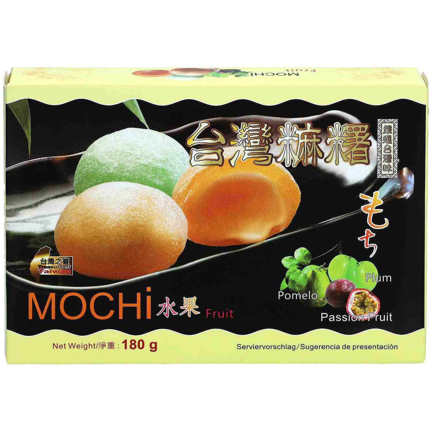 Japońskie ciastka owocowe kulki ryżowe Mochi 180g