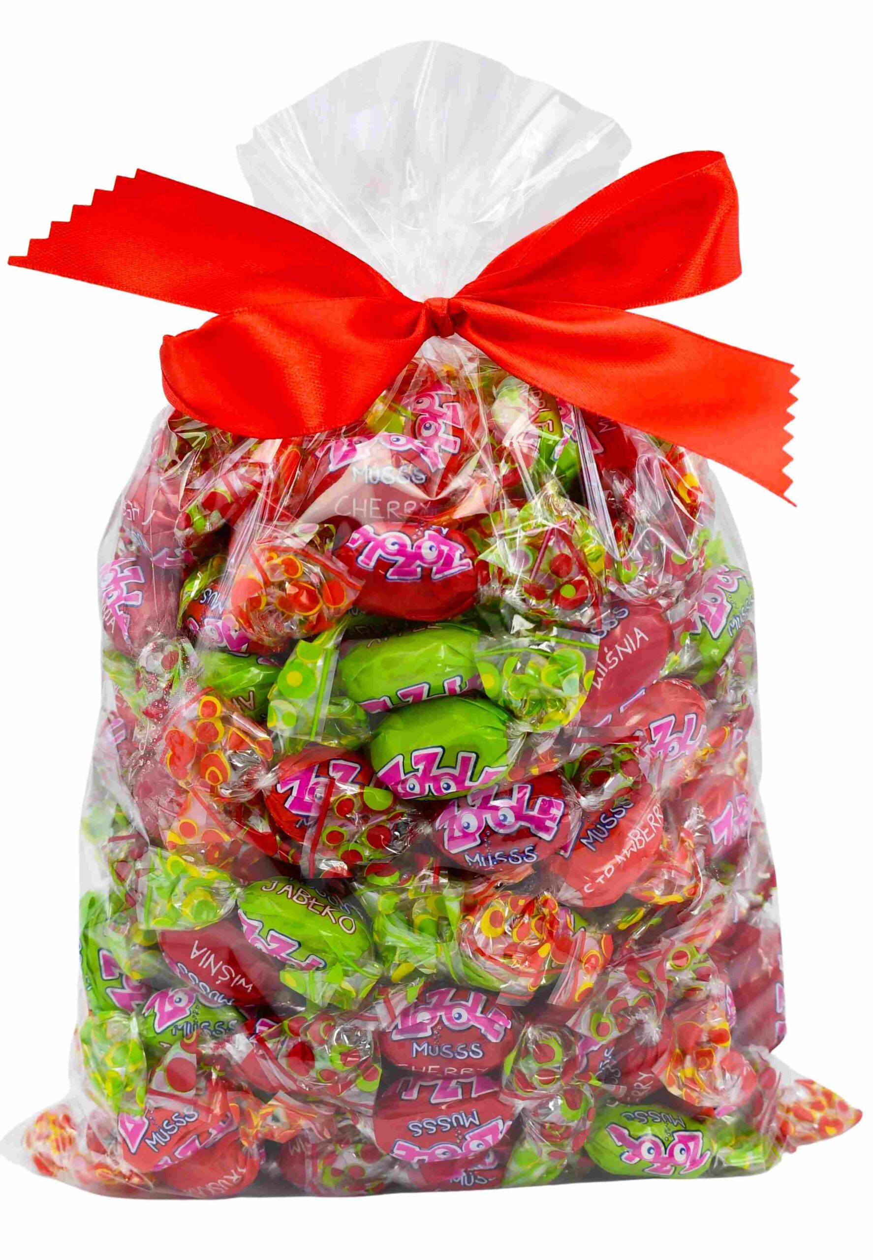 Kwaśne cukierki musujące Zozole jabłko wiśnia truskawka Mieszko 1kg
