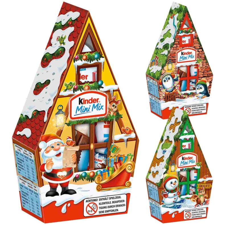 Zestaw słodyczy Świąteczny Kinder domek na prezent 76g z Niemiec