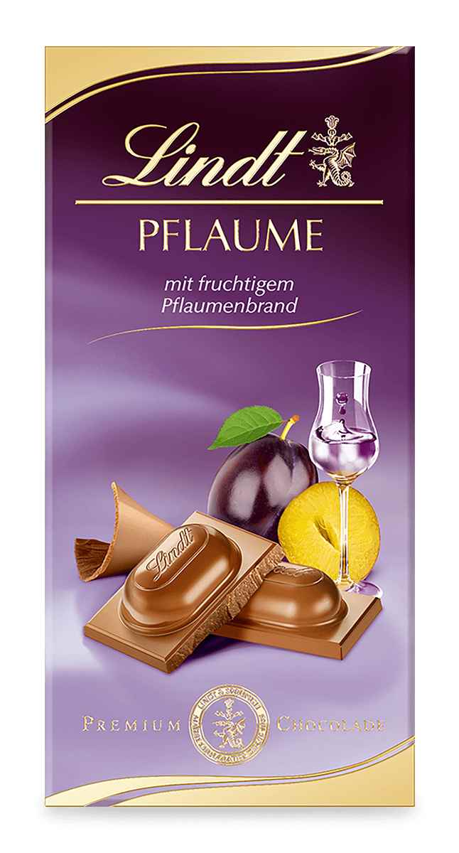 Świąteczna czekolada śliwka Lindt Pflaume 100g z Niemiec