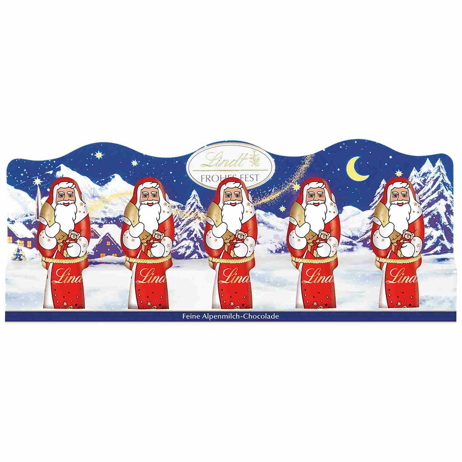 Czekoladowy Mikołaj Lindt Wigilijne Mikołaje 10g x 5 szt z Niemiec