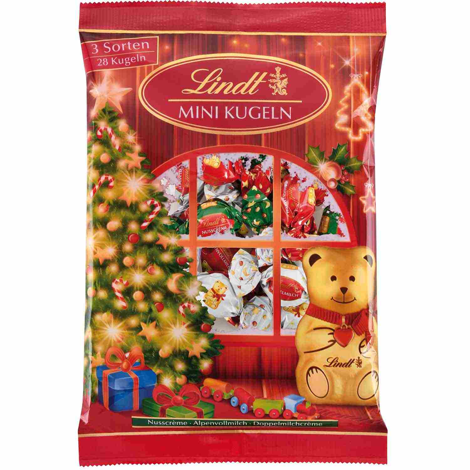 Czekoladowe bombki zawieszki na choinkę Lindt Teddy 28 szt z Niemiec
