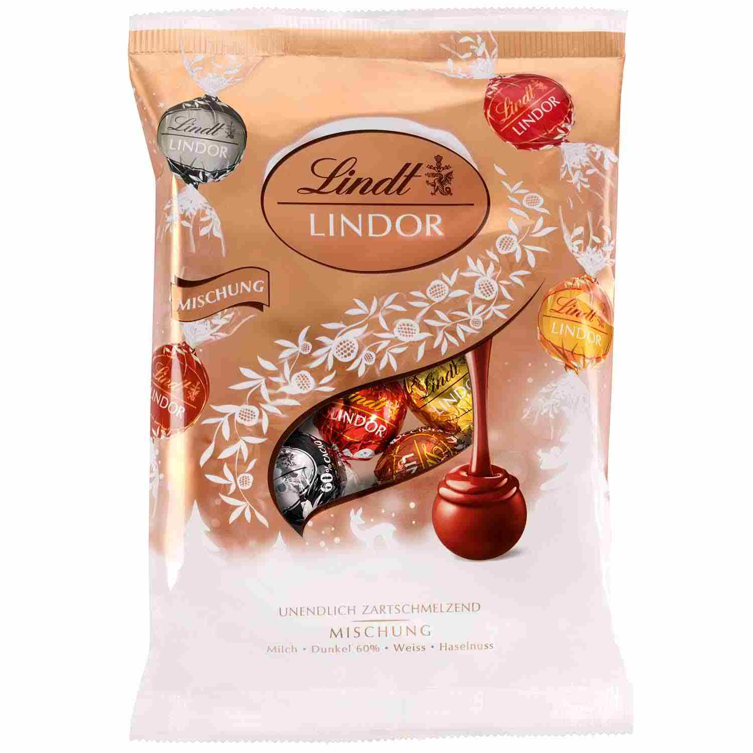 Czekoladowe bombki kulki Lindt Lindor Święta 145g z Niemiec
