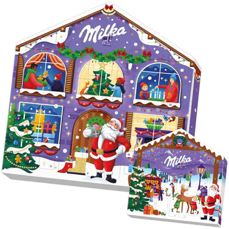 Kalendarz adwentowy Milka magiczny domek Święta 204g z Niemiec