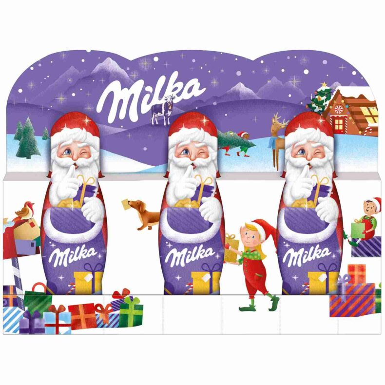 Mini czekoladowe Mikołaje Mikołaj Milka Święta 15g x 3 szt z Niemiec