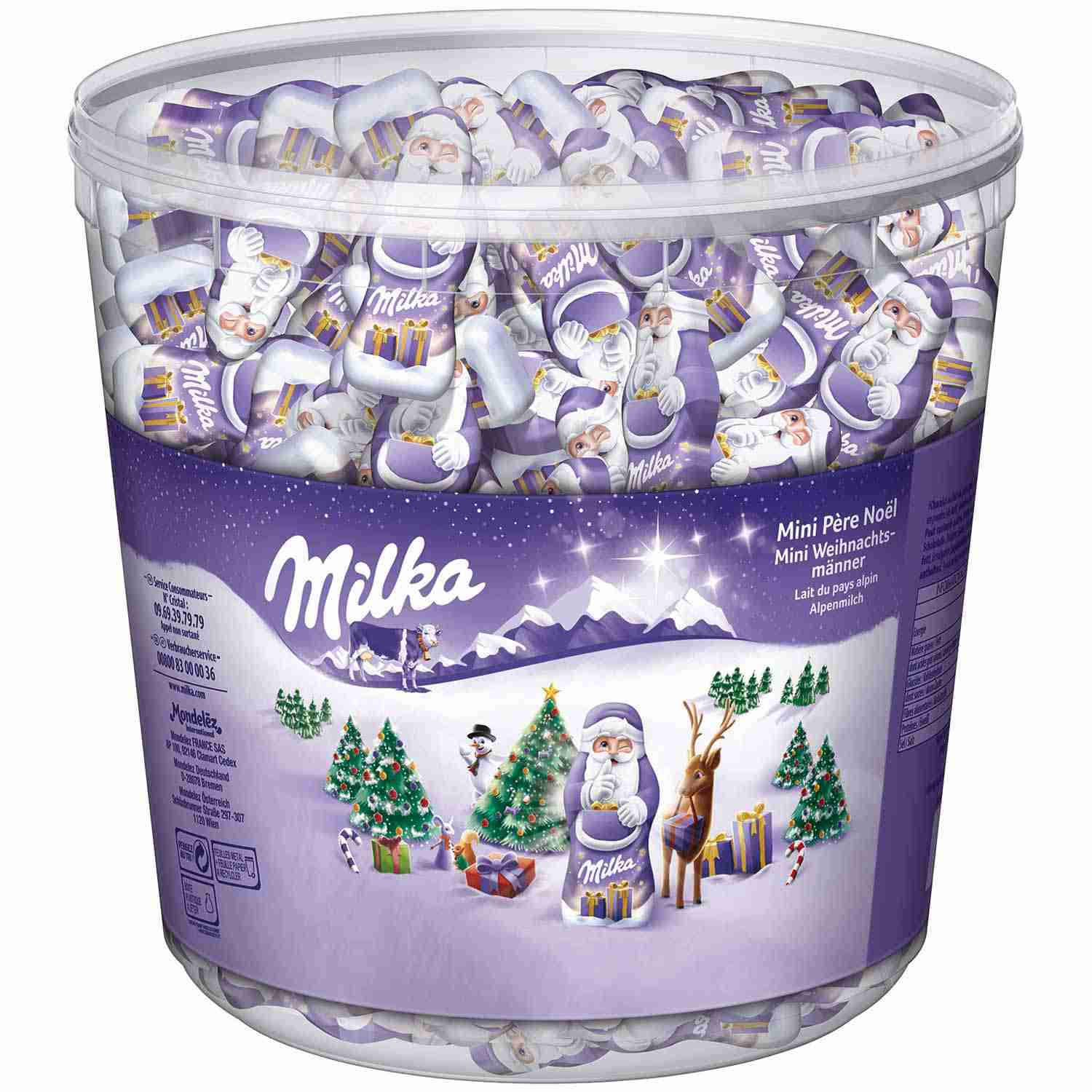 Mini Mikołaj Milka Święta 1,54kg 175 szt z Niemiec