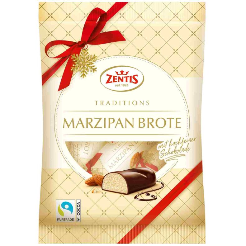 Marcepan w deserowej czekoladzie Zentis marzipan brot Święta 200g z Niemiec