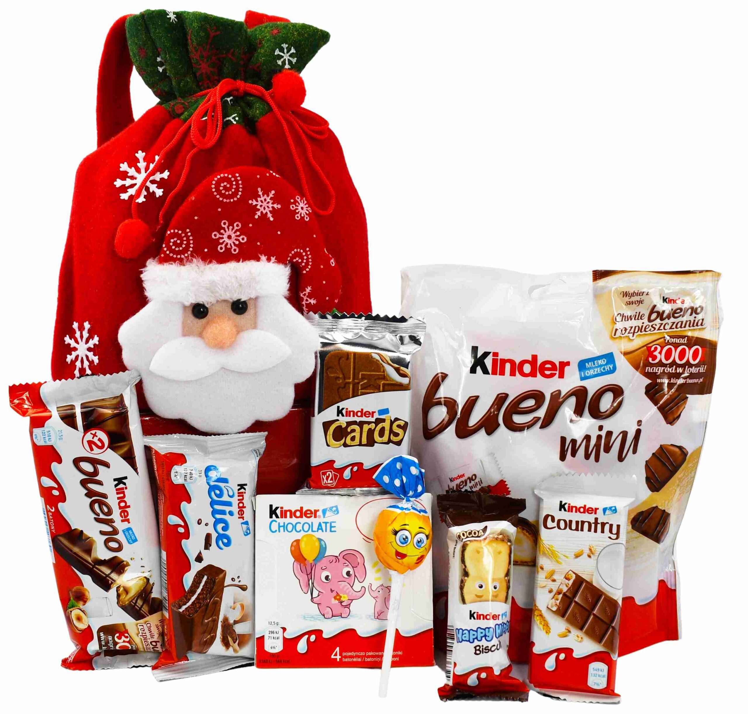 Świąteczny worek słodyczy Kinder zestaw pod choinkę
