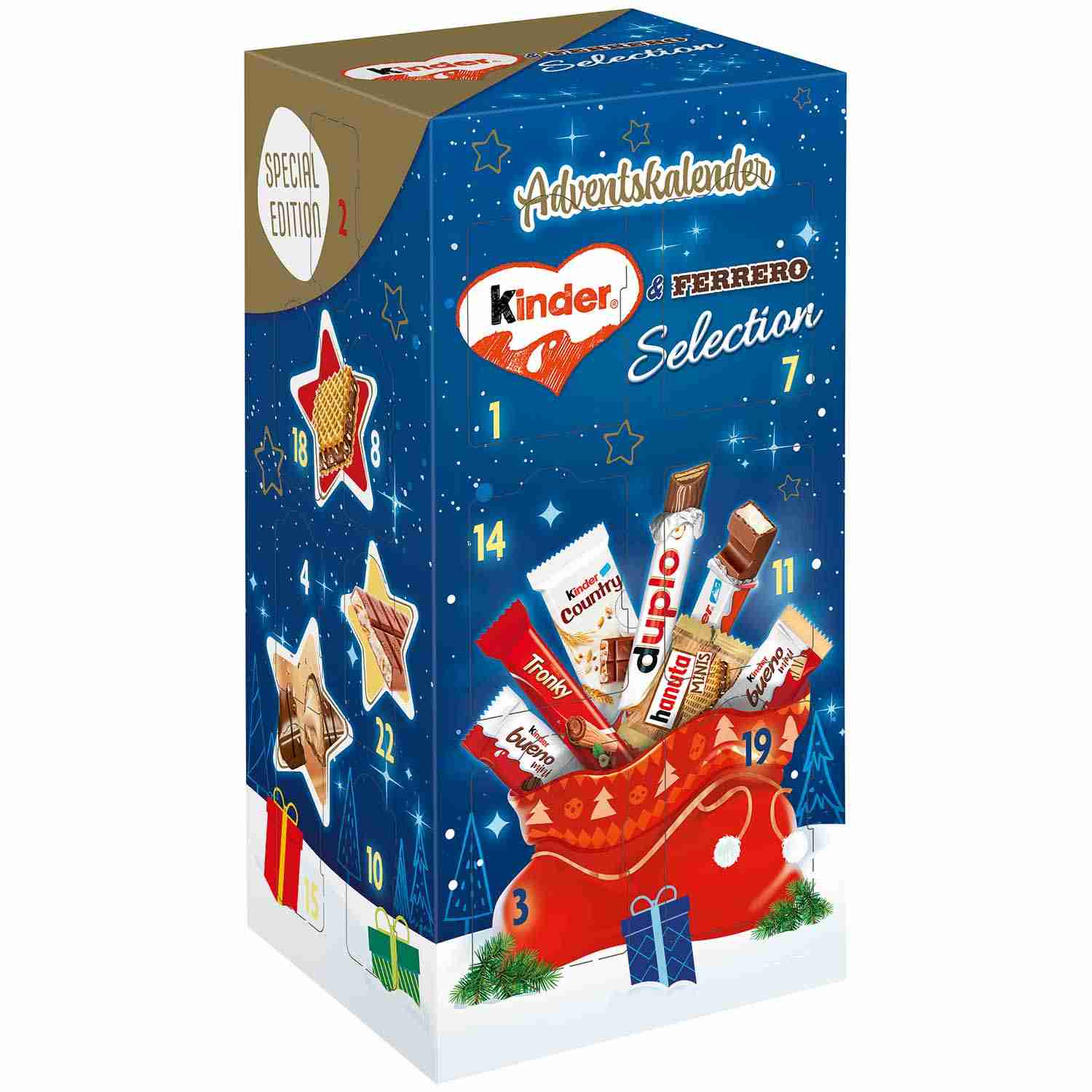 Kalendarz adwentowy Kinder & Ferrero Święta Mikołaj z Niemiec