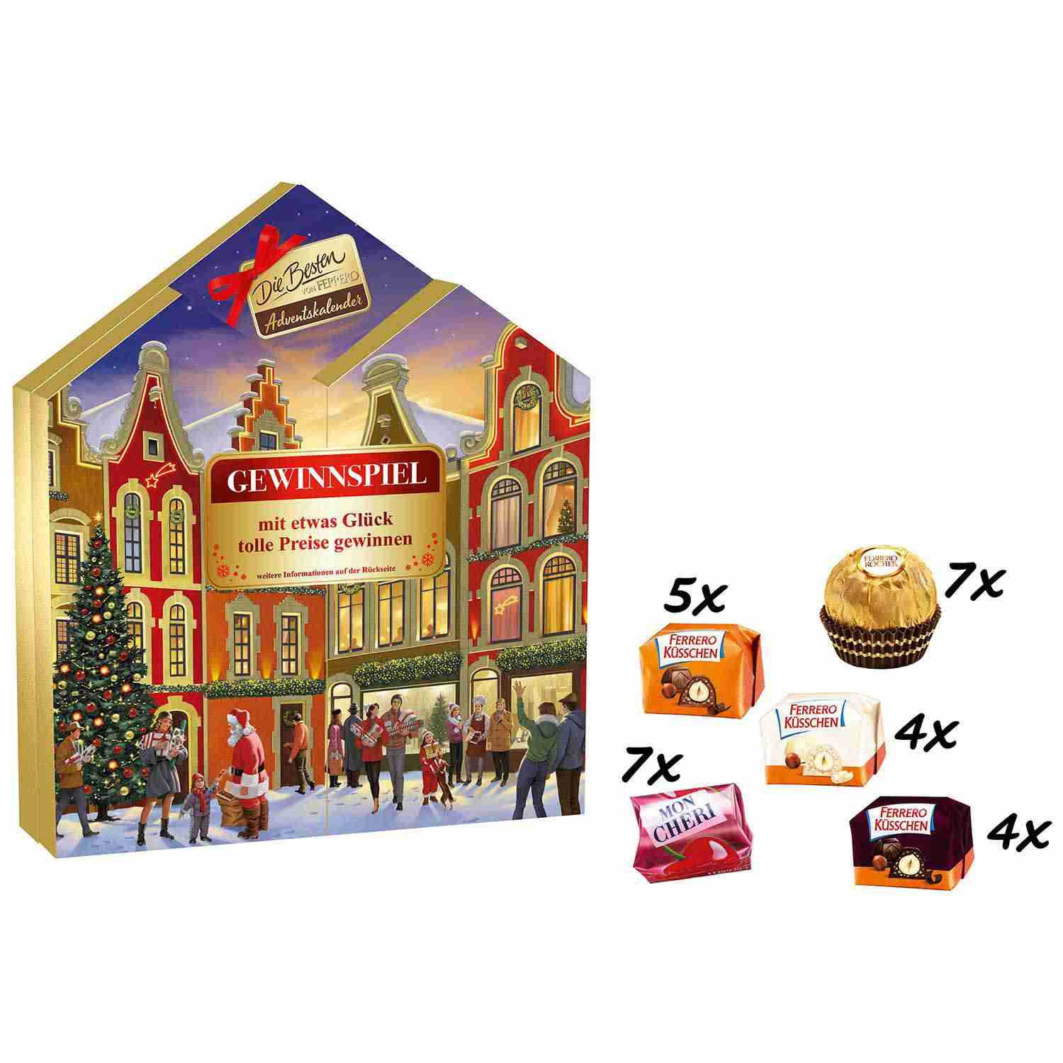Kalendarz adwentowy czekoladki Ferrero Rocher Święta 275g z Niemiec