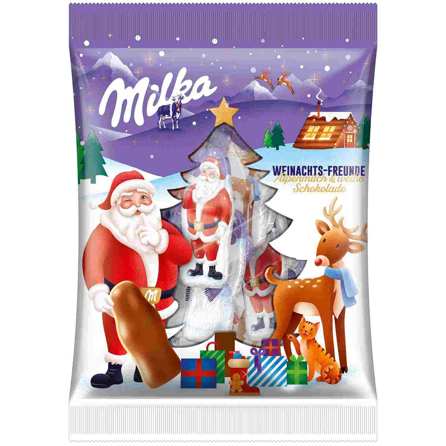 Mini Mikołaje Świąteczne Mikołaj Milka 120g z Niemiec