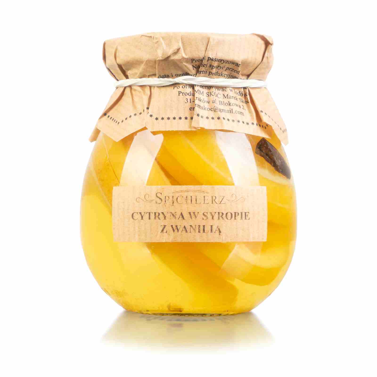 Cytryna w syropie z wanilią wanilia laska Spichlerz 260g