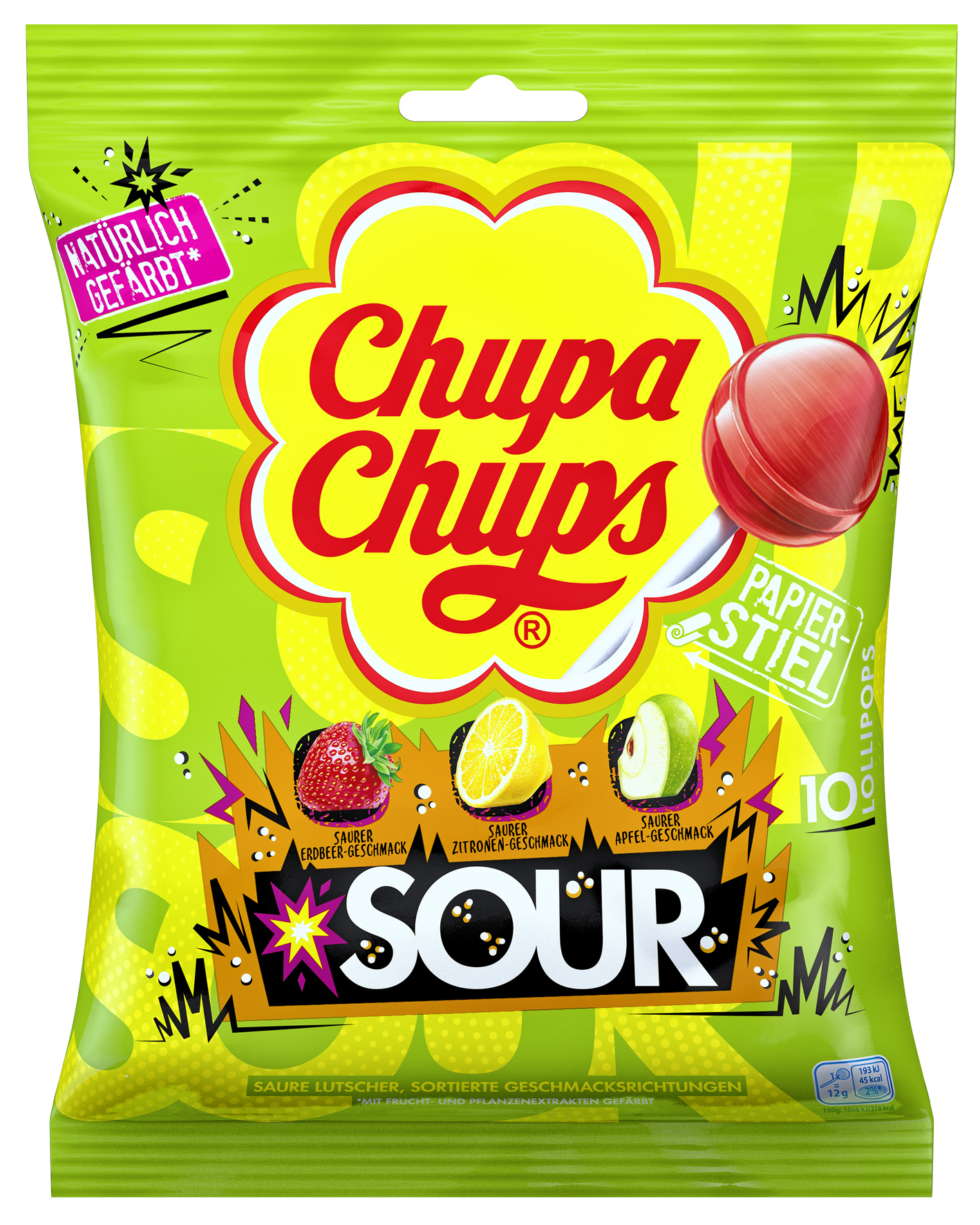 Lizak Kwaśne Chupa Chups 120g Z Hiszpani