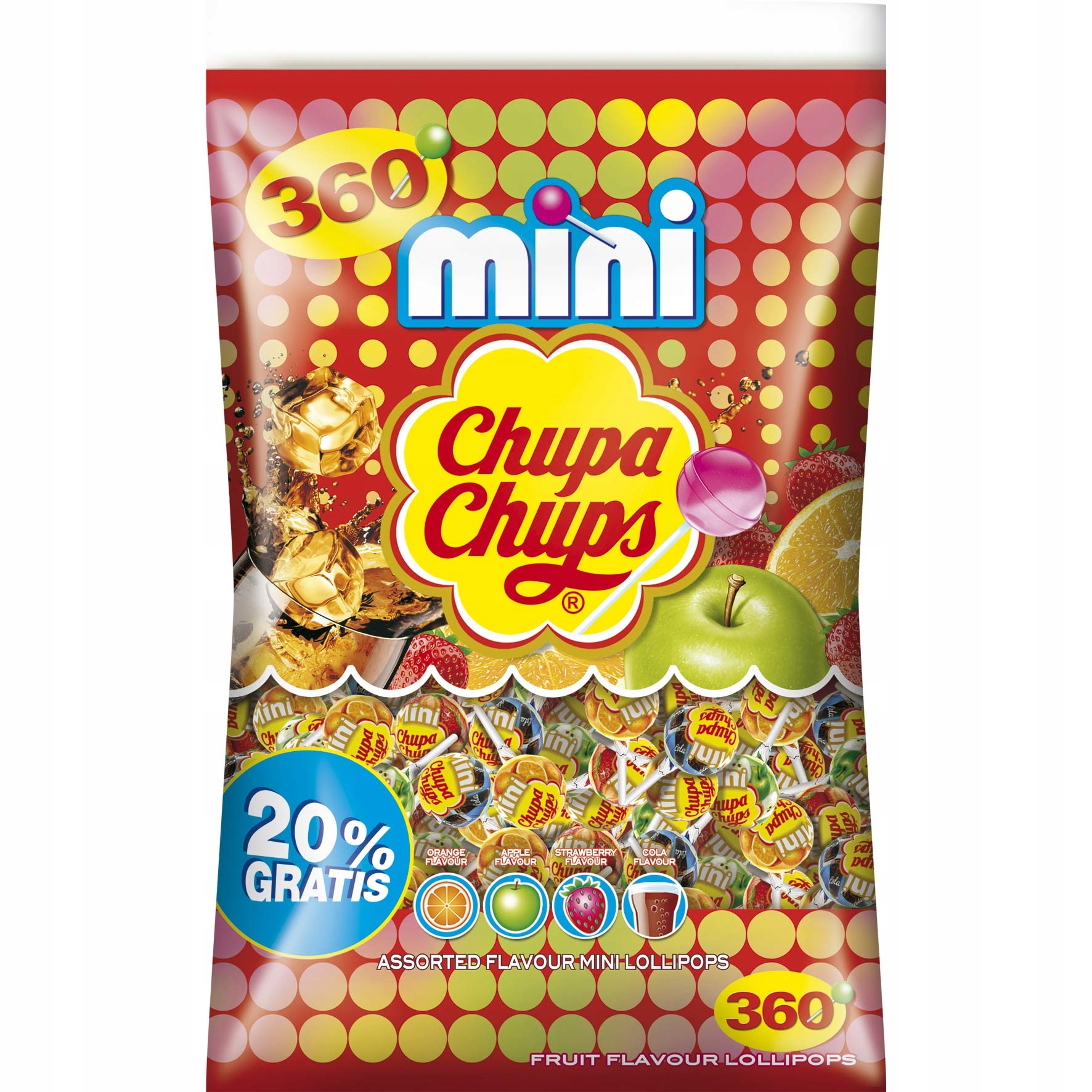 Mini Lizaki Chupa Chups Mix Smaków 360 sztuk DE