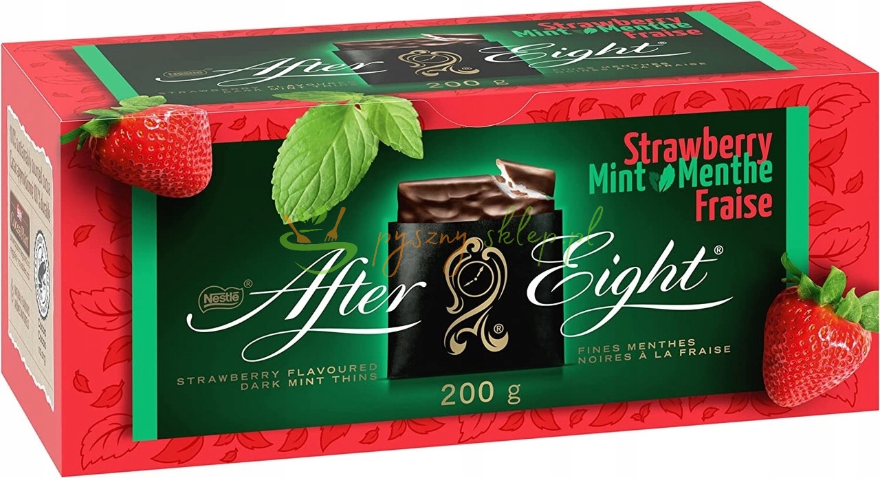 After Eight Truskawkowe Czekoladki Miętowe 200g DE