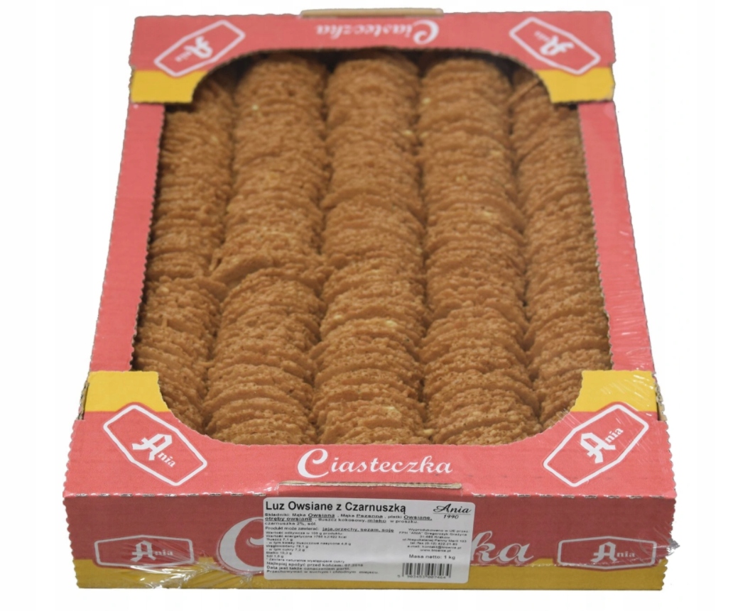 Ciasteczka Ciastka Owsiane z Czarnuszką Ania 1kg