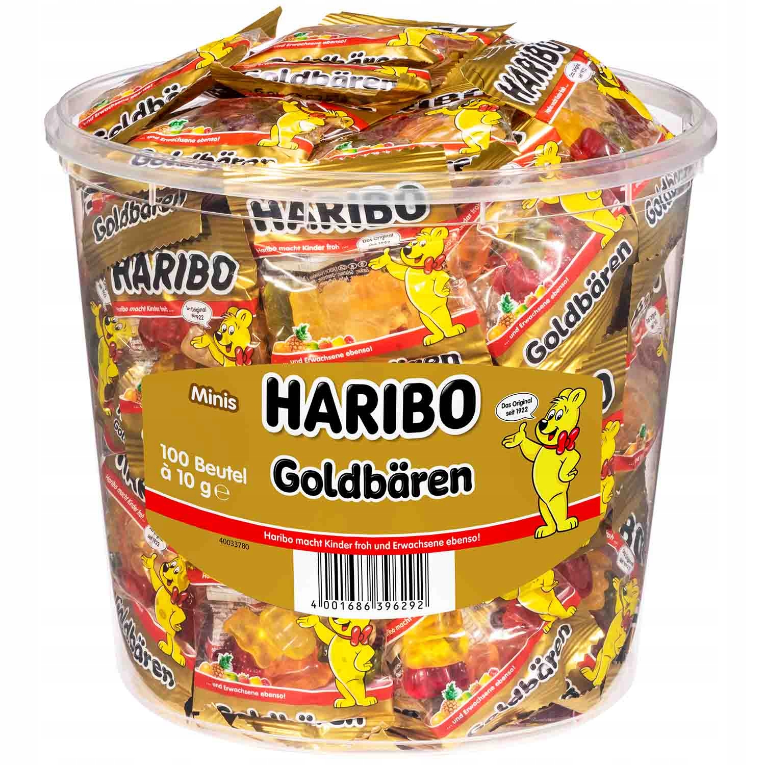 Żelki Haribo Złote Misie 100szt x 10g 1kg z DE