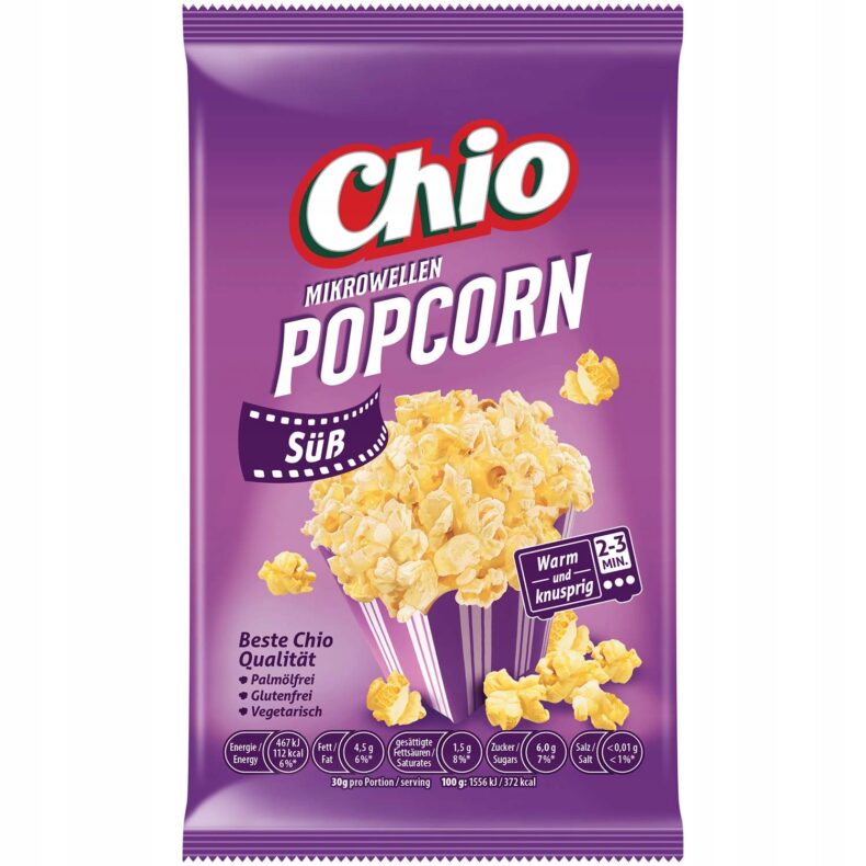 Chio Słodki popcorn do mikrofali Popcorn 100g DE