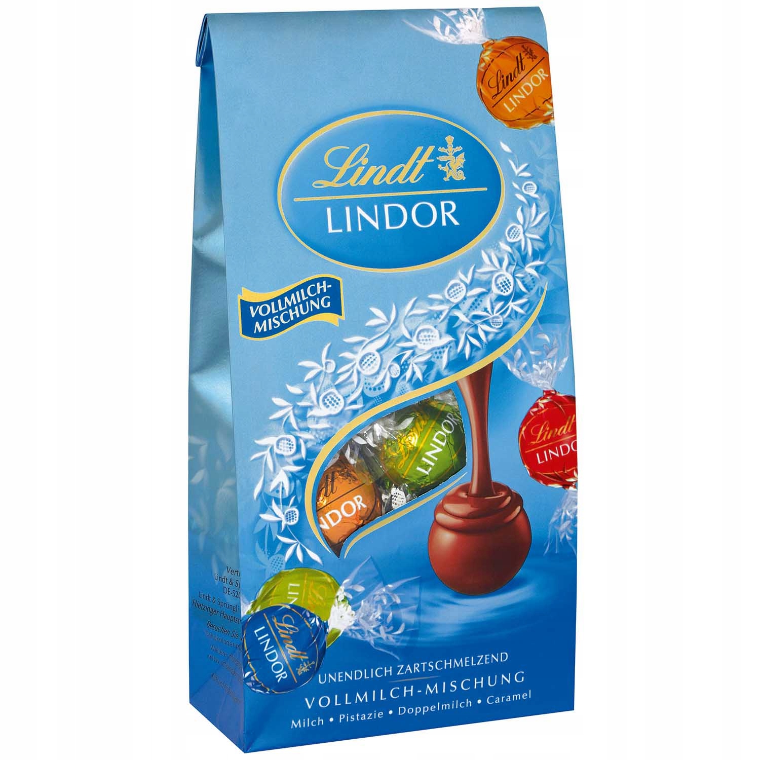 Lindt Lindor Kulki MIX 4 smaki Mleczne 137 g DE
