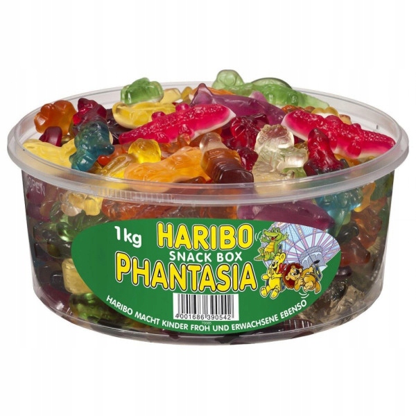 Owocowe żelki Haribo Phantasia w pudełku 1 kg De