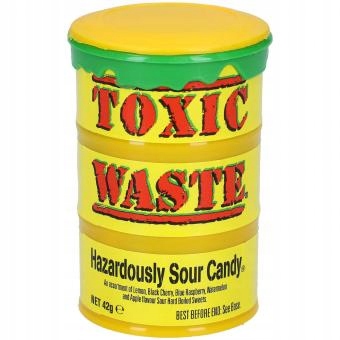Kwaśne Cukierki Toxic Waste Owocowe 42g z USA