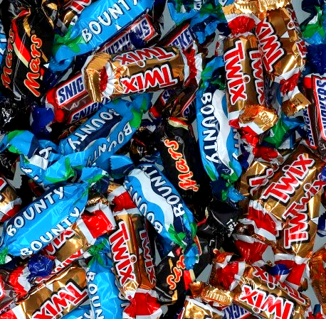 Cukierki Mars Twix Snicers MIX Miniaturki 3kg DE CELEBRATIONS BOUNTY