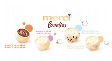 Bombonierka Praliny Merci Lovelies White 185g De czekoladki pomadki Mamy matki