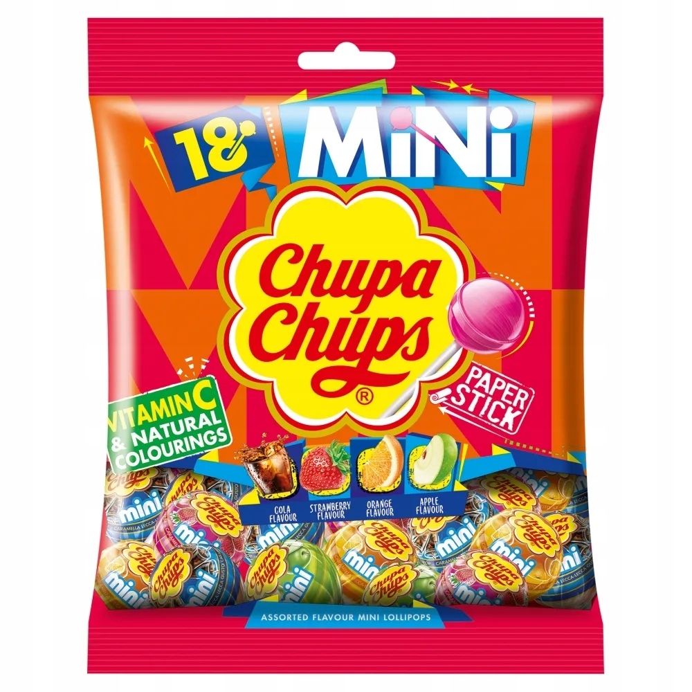 Owocowe Lizaki Lizak Chupa Chups Mini 18szt paczka