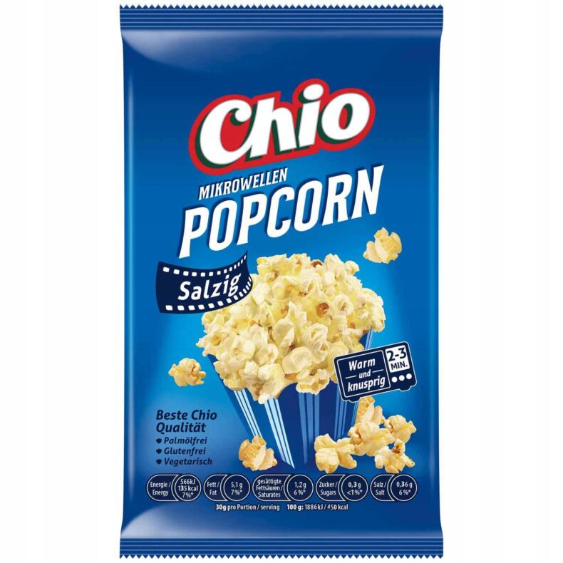 Chio Popcorn Do Mikrofali Słony 100g Z Niemiec