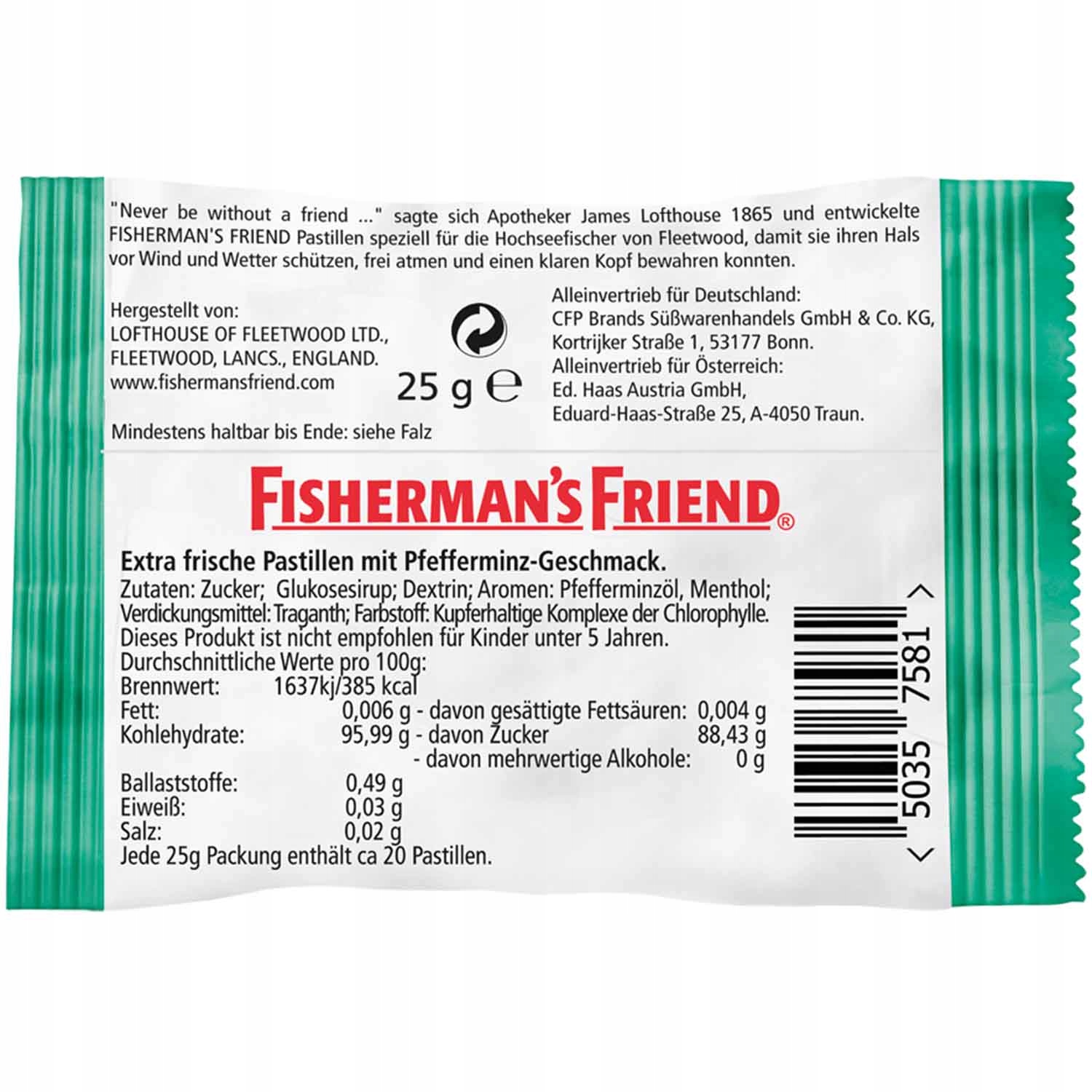 Cukierki Draże Miętowe Fisherman's Friend 25g UK