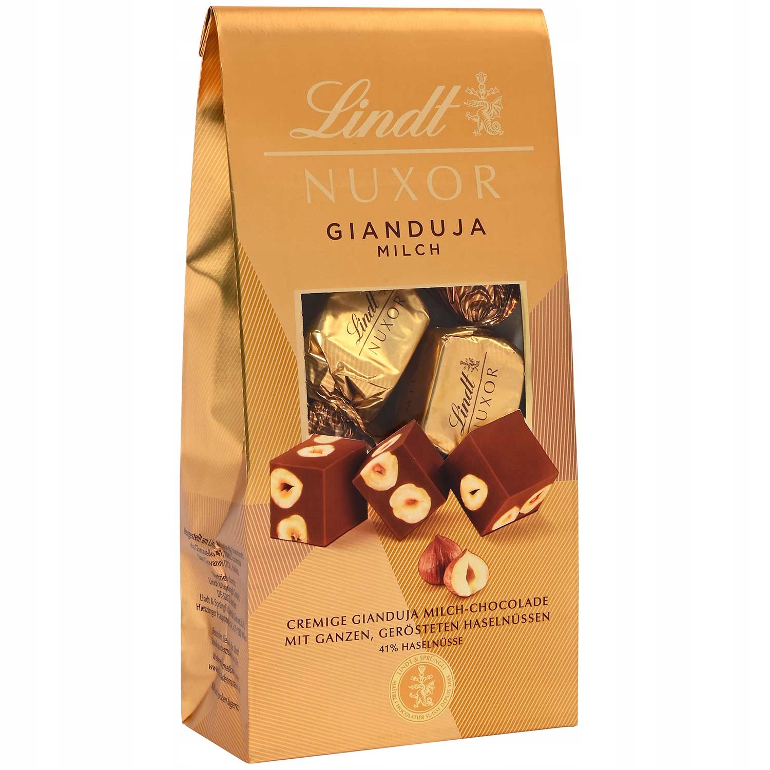 Lindt z orzechami Nuxor Praliny Mleczne 103g z DE