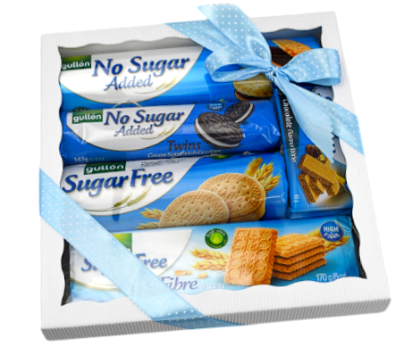 Kosz Prezentowy Słodycze Bez Cukru dla Diabetyków