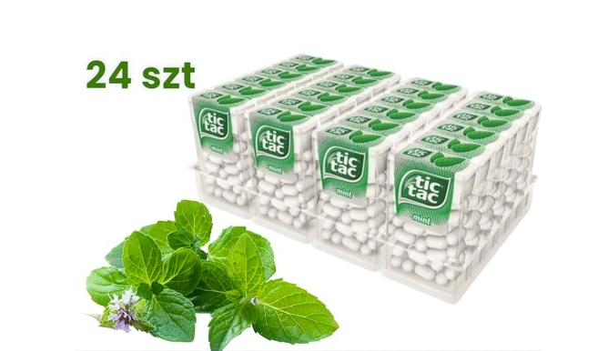 Cukierki Drażetki Miętowe Tic Tac Mięta 18g x 24