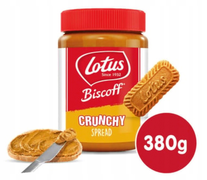 Ciasteczkowy Krem Lotus Biscoff Crunchy 380g