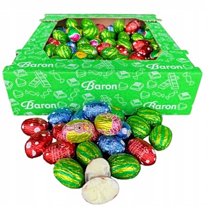 Cukierki Jajka czekoladowe Nadziewane Jajeczka Wielkanoc Baron 2000g 2kg