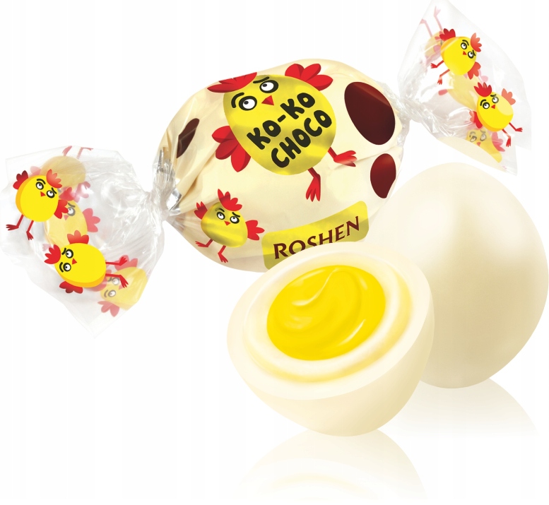 Roshen Ko-Ko Choco Cukierki Waniliowe Likier jajeczny 1 kg Wielkanoc Święta