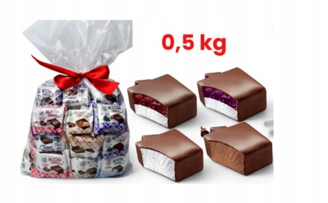 cukierki mleczna chmurka ABK ŚMIETANKOWA 500 g ptasie mleczko galaretka