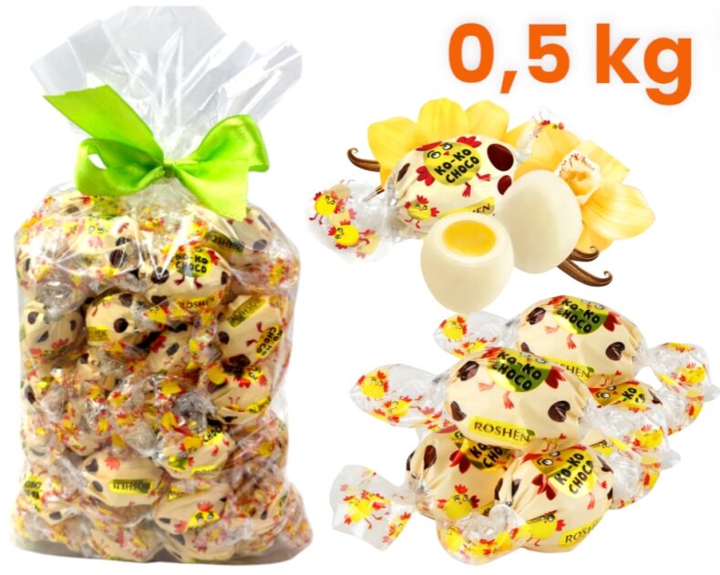 Roshen Ko-Ko Choco Cukierki Likier jajeczny 0,5 kg Wielkanoc Święta paczka