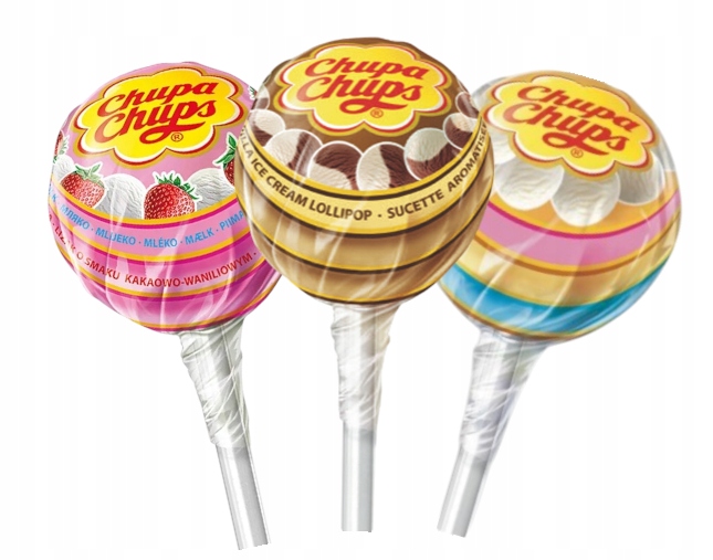 Chupa Chups Milky Lizaki Mleczne Mix Waniliowe Truskawkowe Lizak 10szt 120g